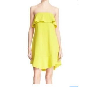 A.L.C. Women  Romy Popover Strapless Ruffle Trim Mini Dress Size 2 1754